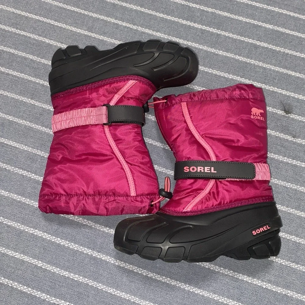 Sorel Girls 3 Pink Duck Insulated Boots Winter
